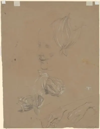 Studies of a Woman and Her Dress [verso]