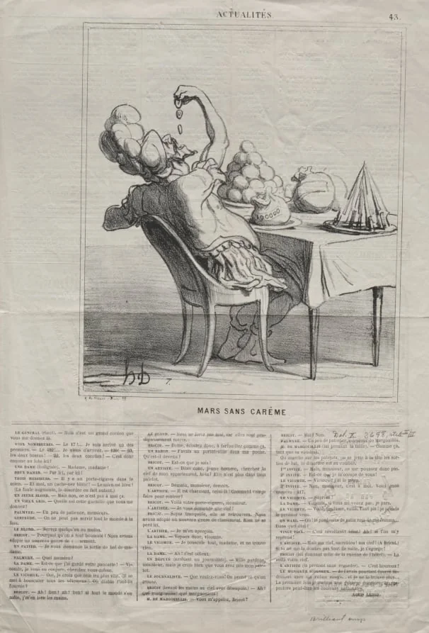 March without Lent, by Honoré Daumier, 1869