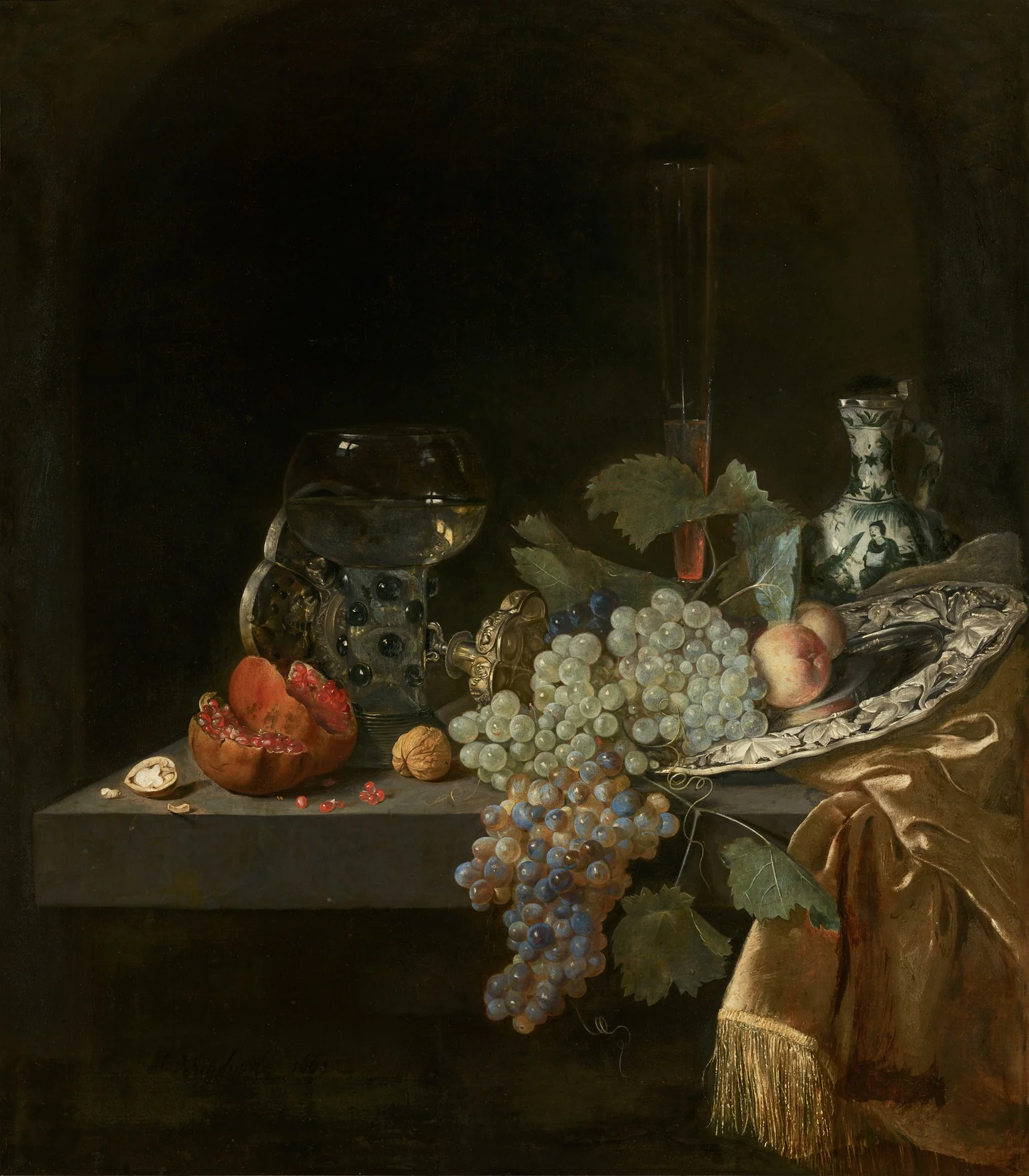Still life, by Isaac van Kipshaven, oil, 1661