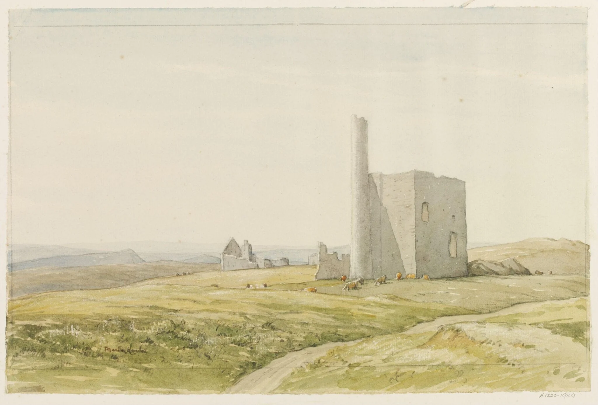 Deserted Tin-Mine, Cornwall. [ 1938 ], by Hardie, watercolor, 1938