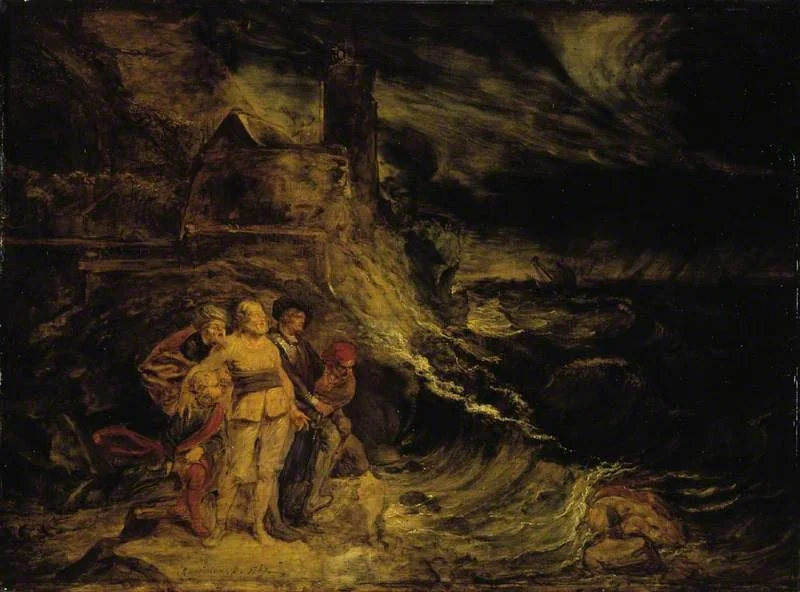 King Lear in the Storm, by John Runciman, oil, 1767