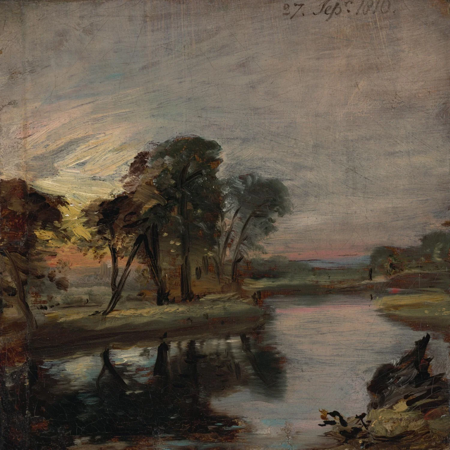 The Stour, by John Constable, oil, 1810