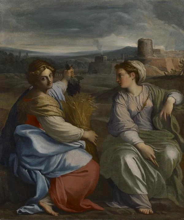Allegory of Abundance and Peace, by Agostino Carracci, oil, 1602