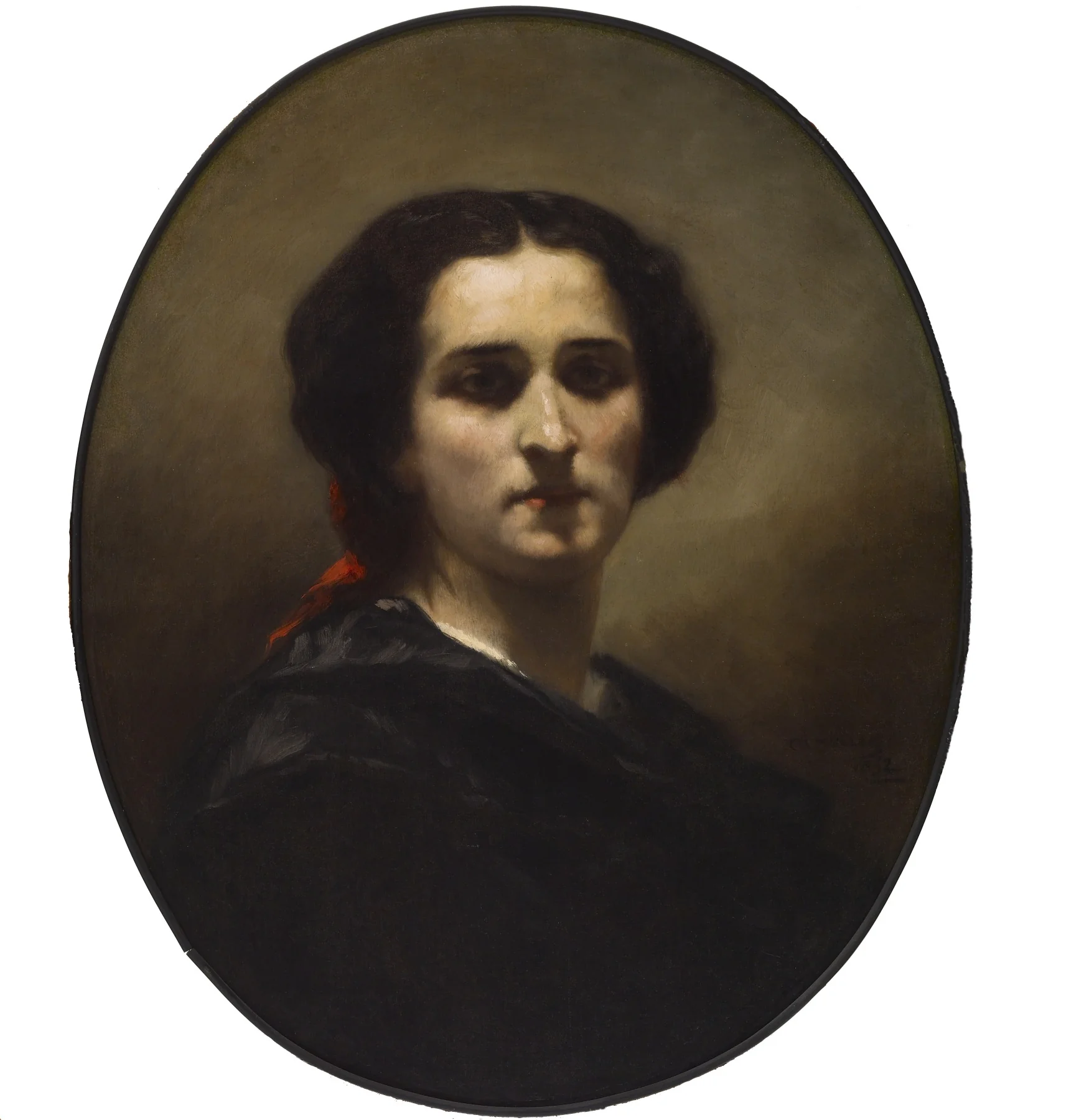 A Portrait, by Charles Louis Müller, oil, 1852