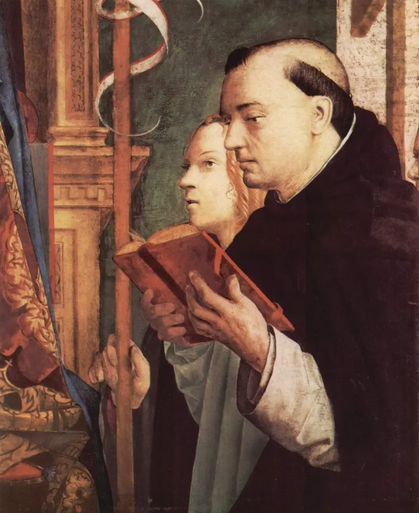 Right panel San Cassiano Altarpiece with St Dominic