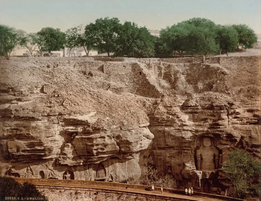 Gwalior. Urwai, by Photoglob Co., 1890