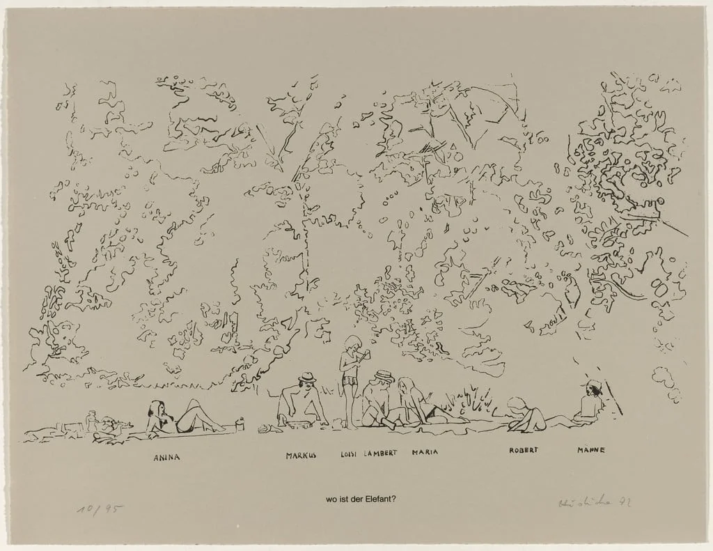Untitled, by K. H. Hödicke, ink, 1972