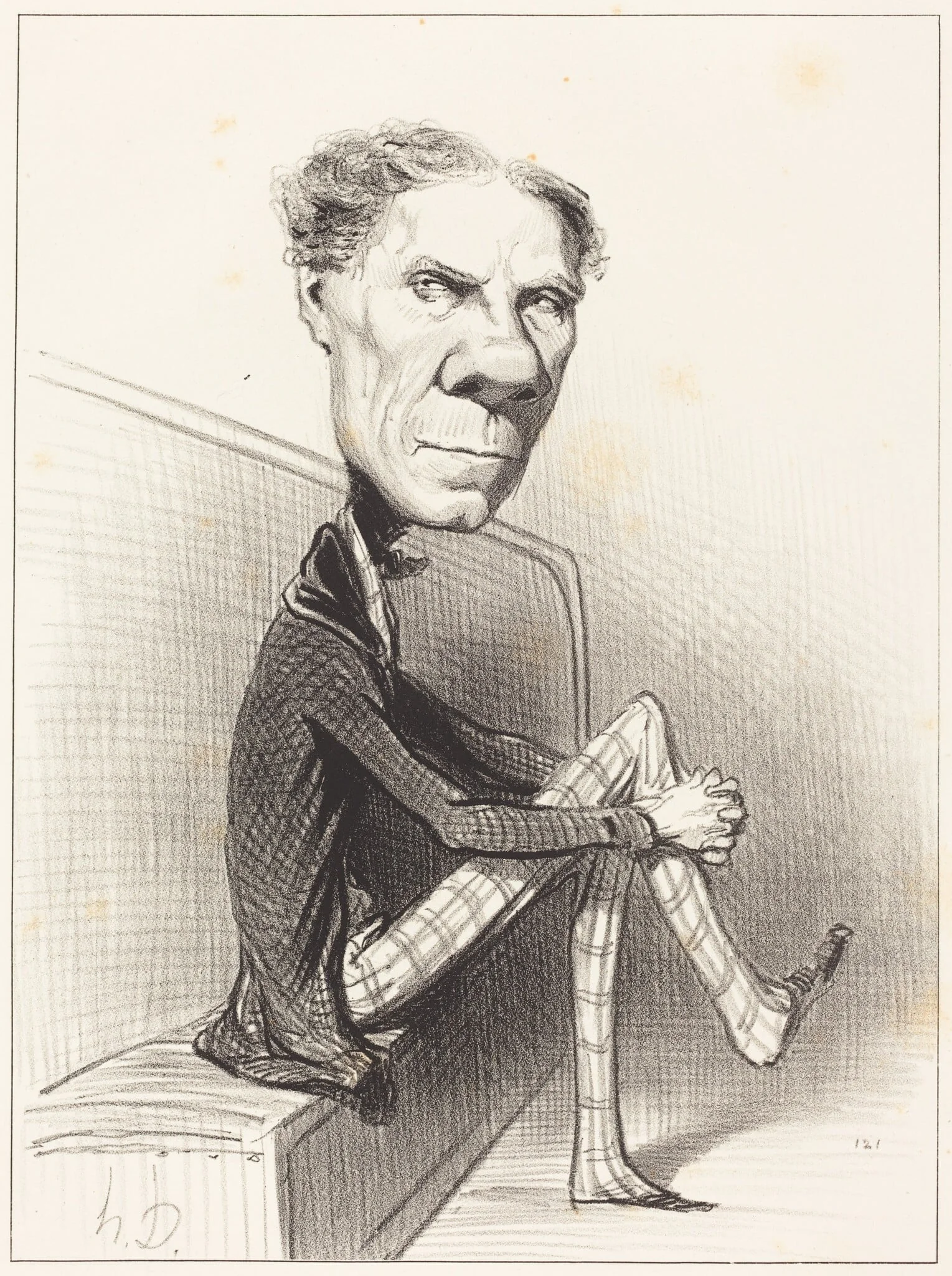 R.P.L. Ségur d'Aguesseau, by Honoré Daumier, ink, 1850