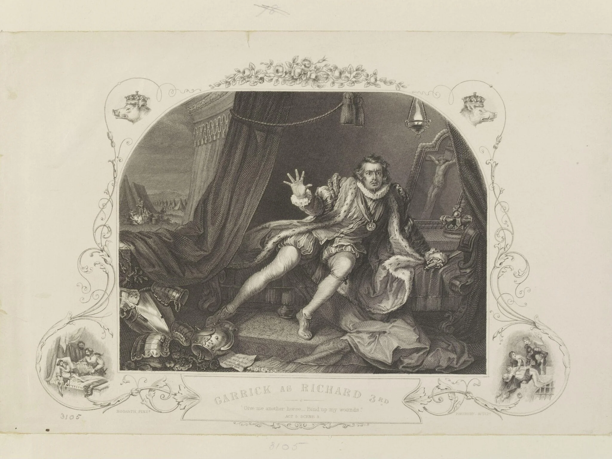 Mr. Garrick as Richard III, by Portbury, 1840