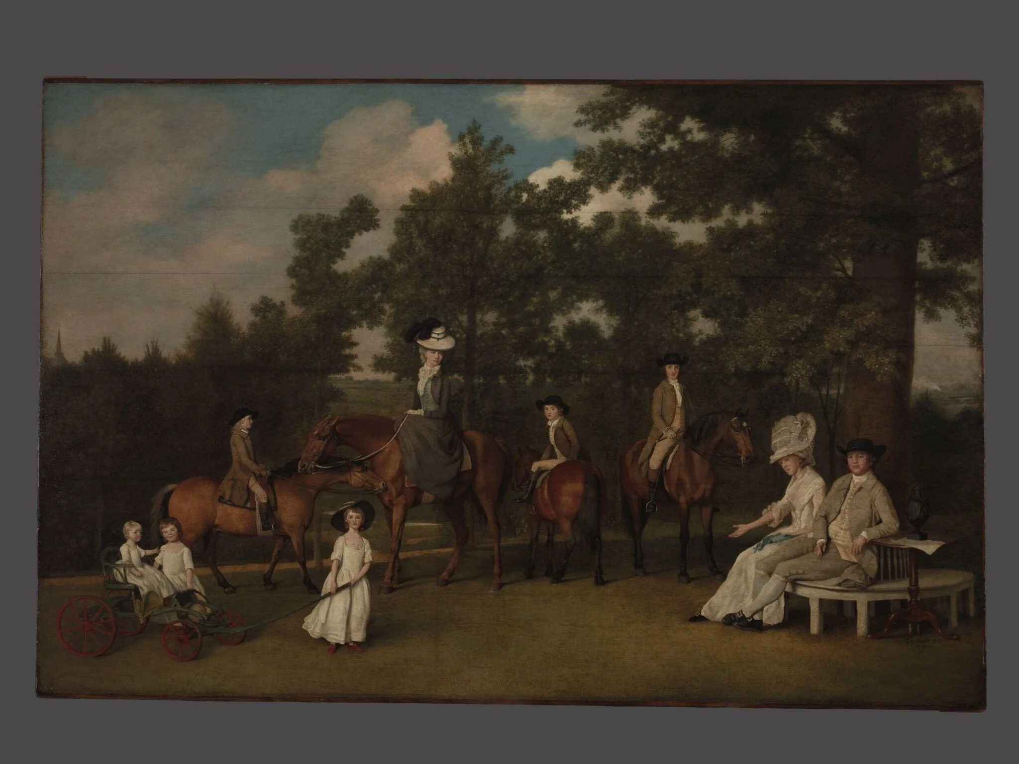 Wedgwood Family Portrait, by George ARA Stubbs, paint, 1780