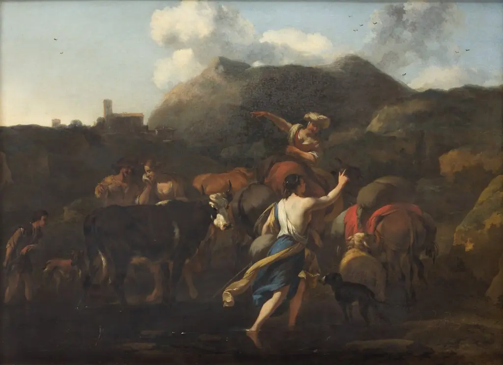 Landscape with shepherds and cattle