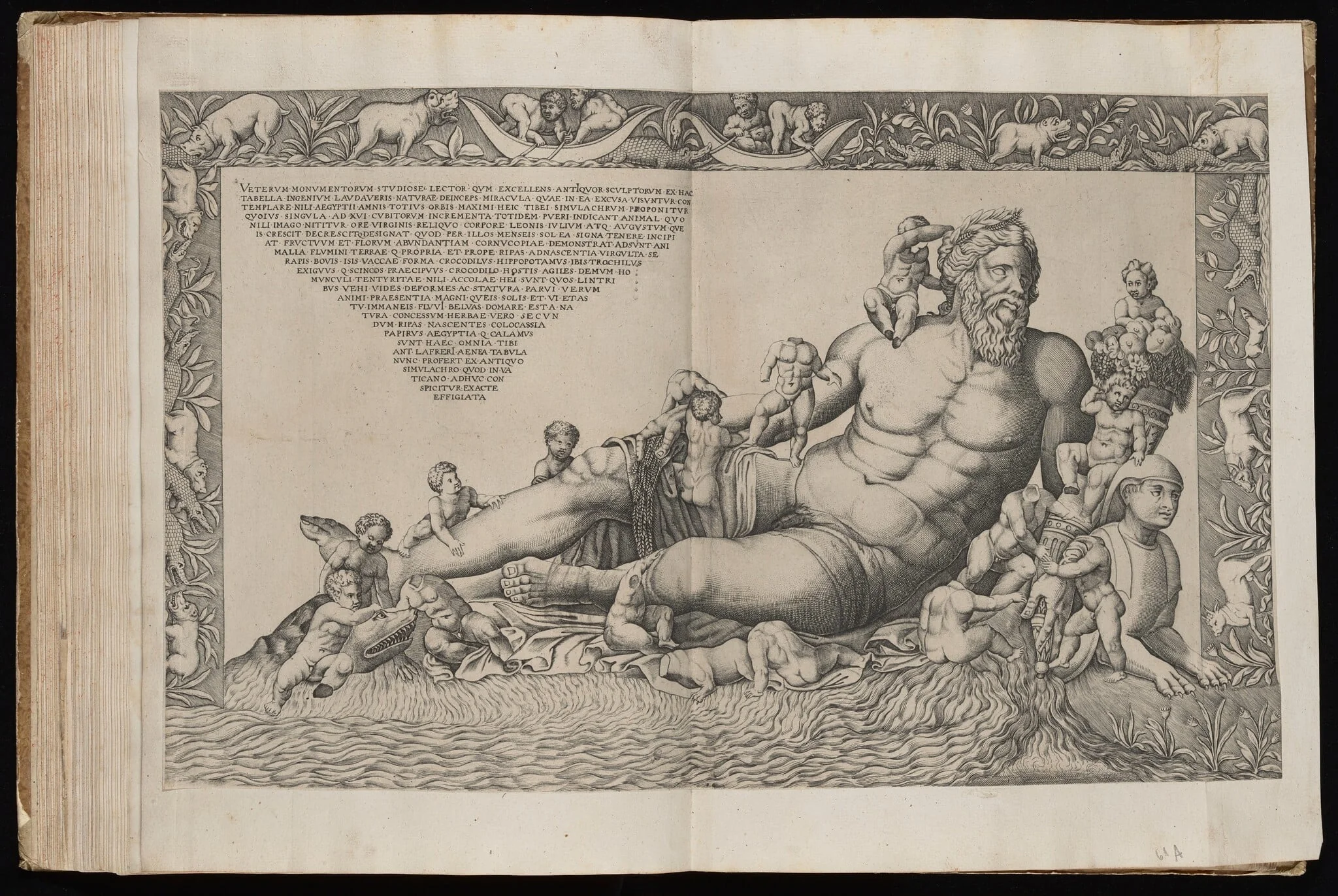 The Statute of the Nile, by Nicolas Beatrizet, ink, 1544