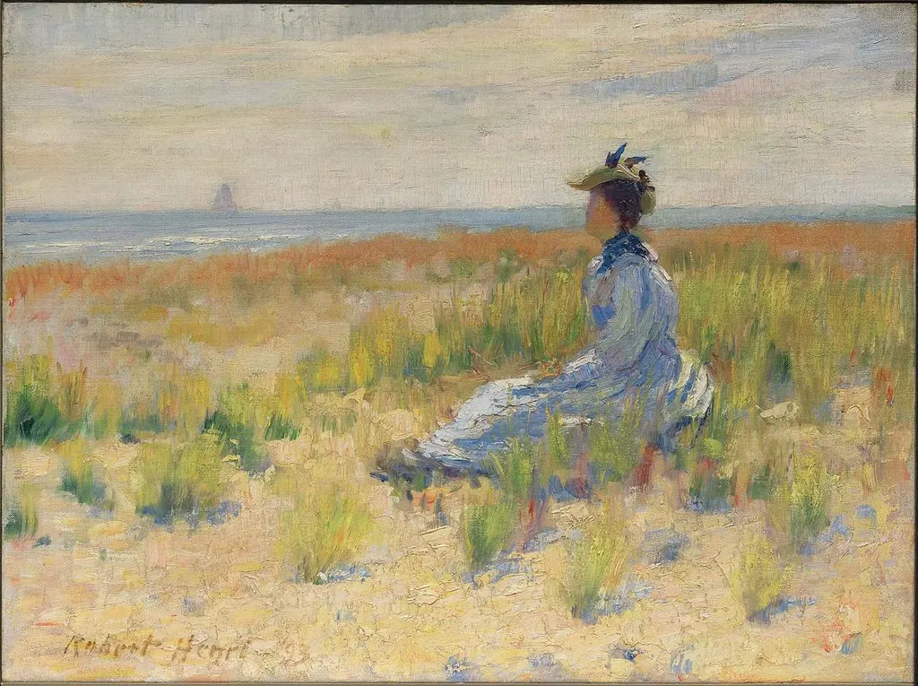 Girl Seated by the Sea