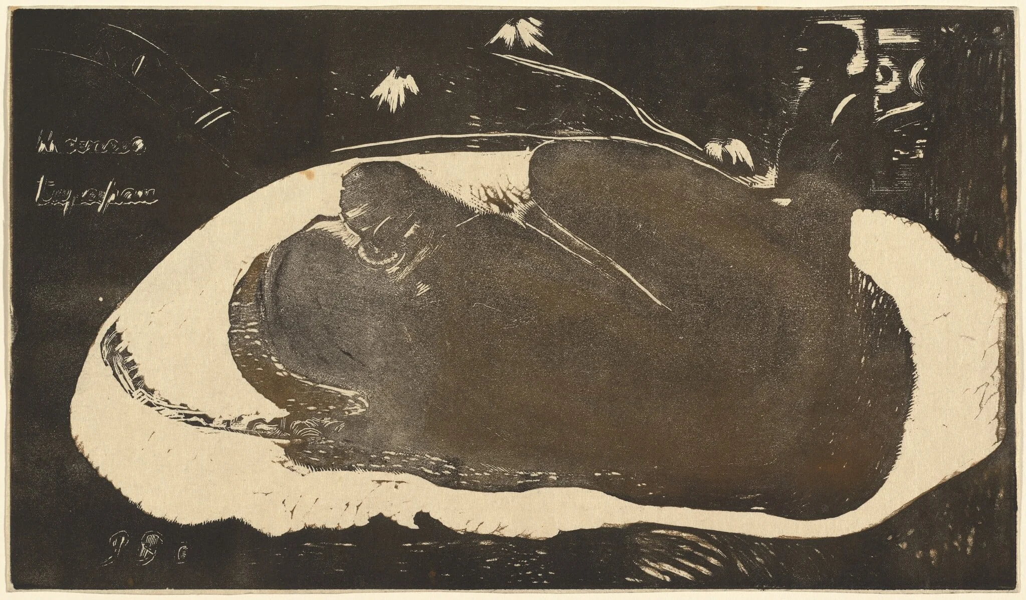 Manao Tupapau (She is Haunted by a Spirit), by Paul Gauguin, ink, 1894