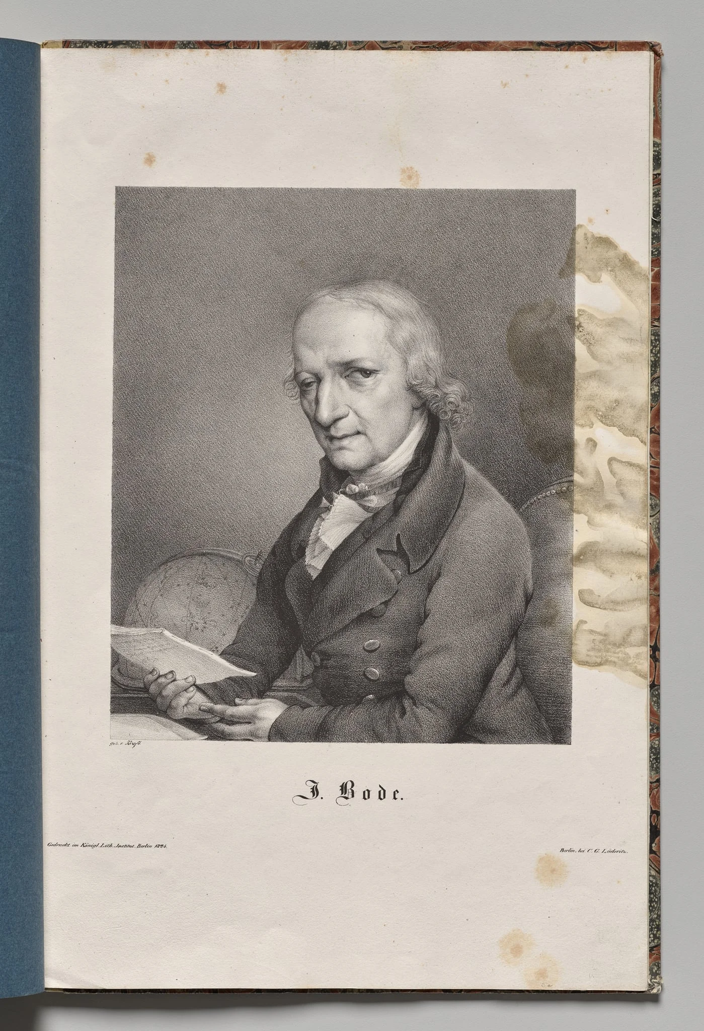 Germany's Famous Authors:  Portrait of Johann Elert Bode, by Gustav Karl Friedrich Lüderitz, 1824