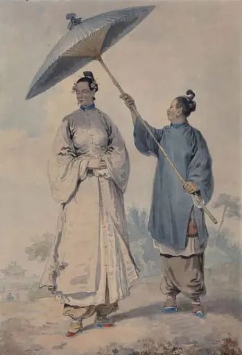 A Chinese lady with attendant