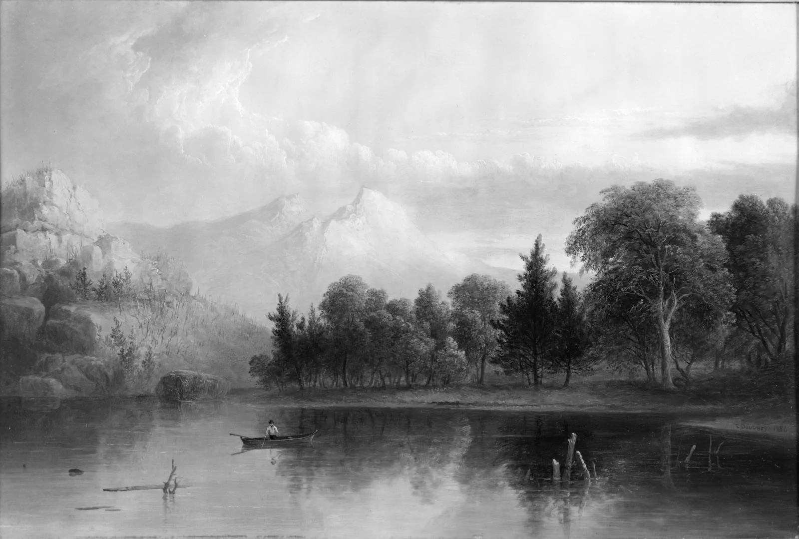 Mountain and Lake, by Thomas Doughty, unspecified, 1834