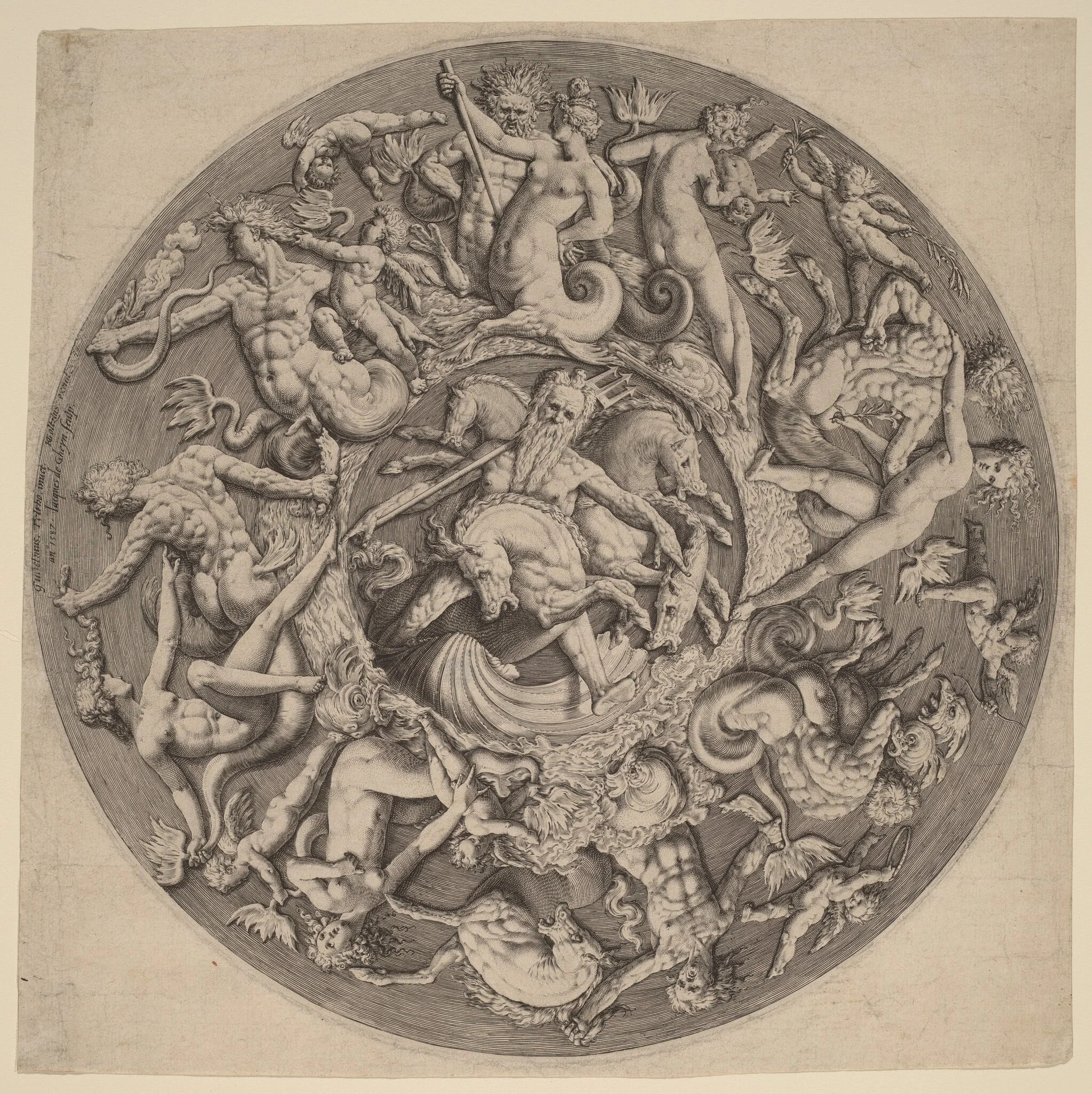 Neptune's Kingdom, by Jacques de Gheyn II, ink, 1587