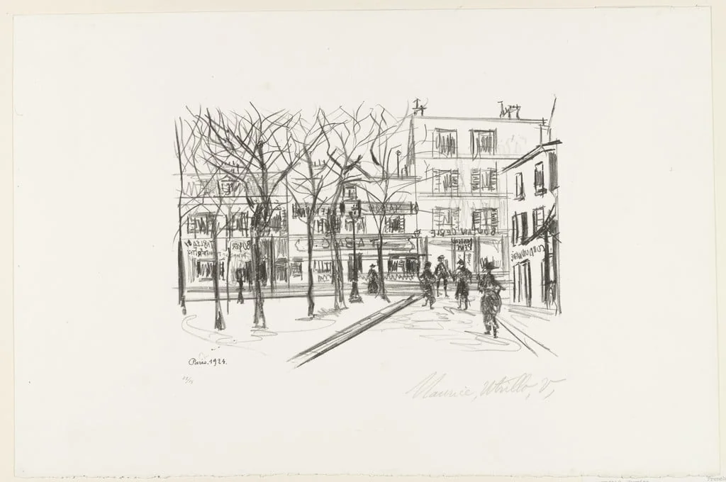 Untitled, by Maurice Utrillo, ink, 1919