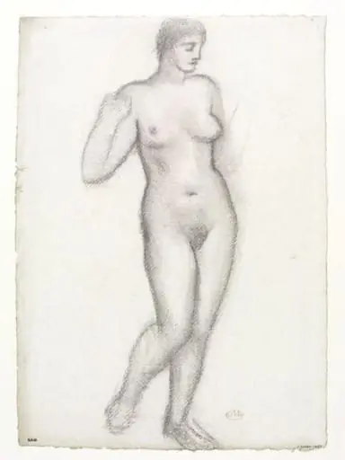 Standing nude, a study for sculpture