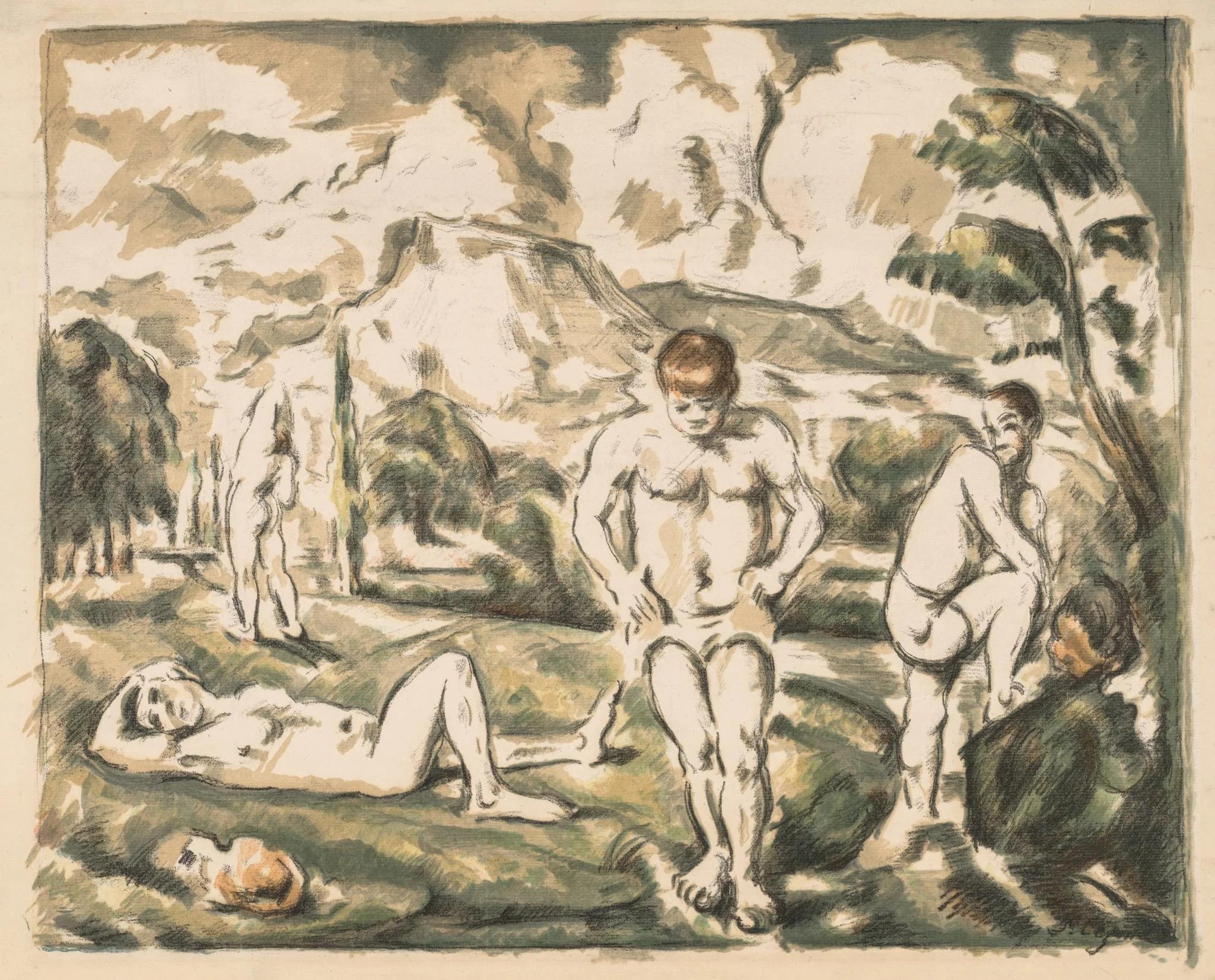 The Bathers (Large Plate), by Paul Cezanne, 1896