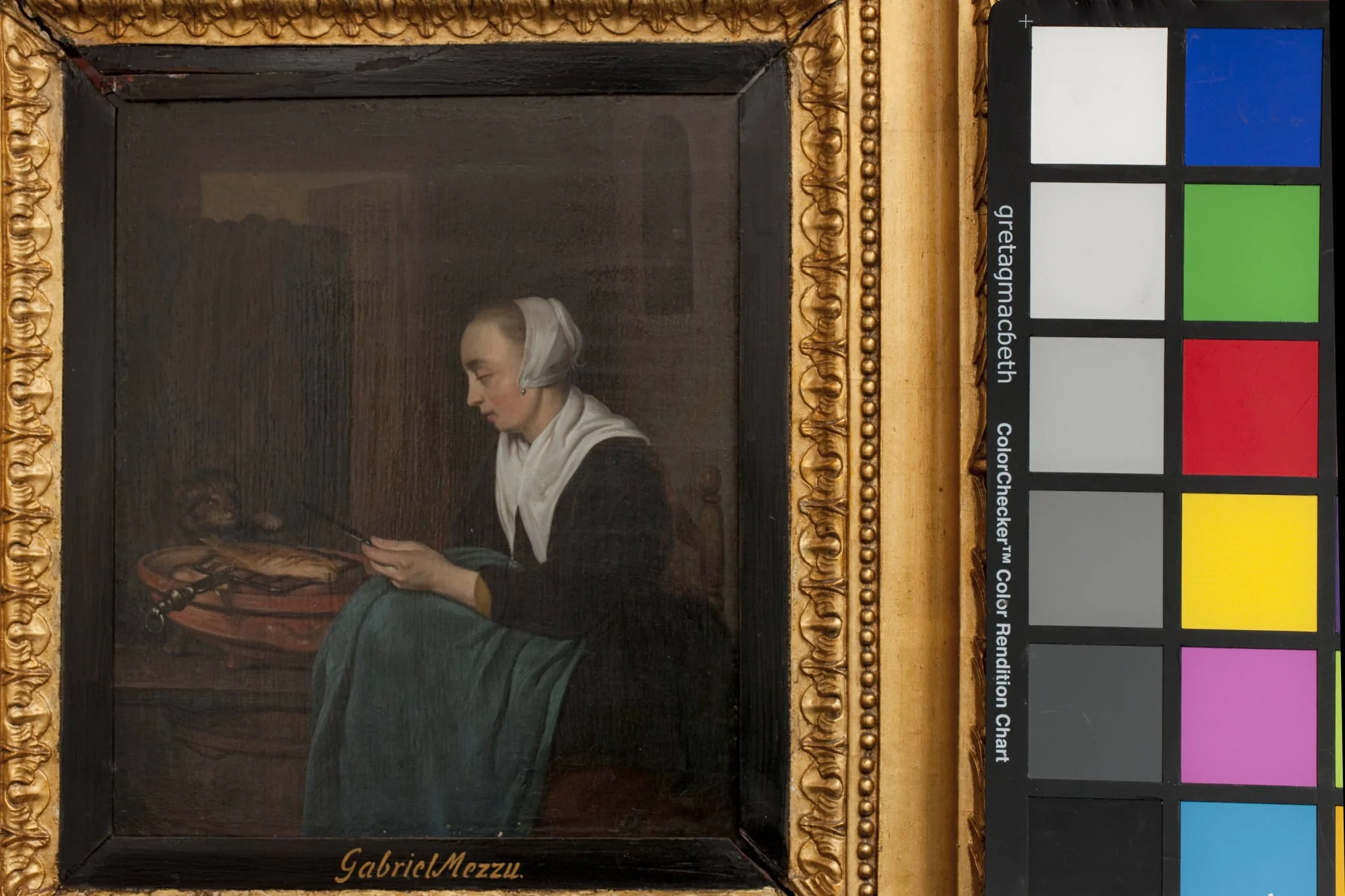 A Sleeping Saleswoman, by Unknown, 1650