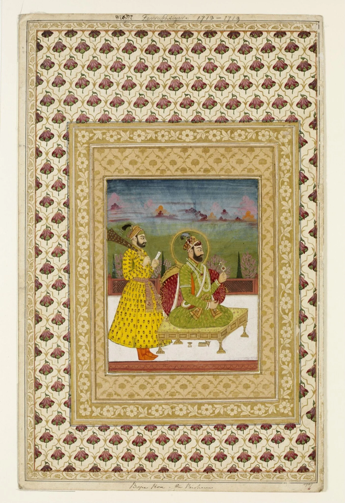 Emperor Farrukhsiyar, by Unknown, paint, 1750