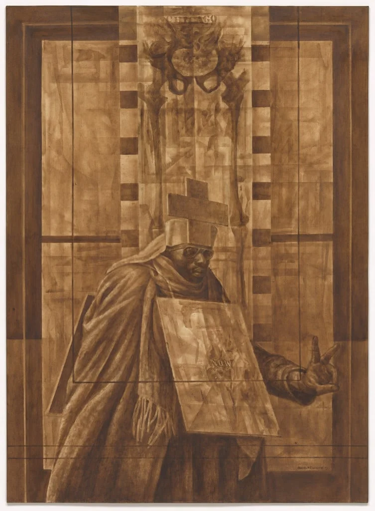 Untitled, by Charles White, oil, 1973
