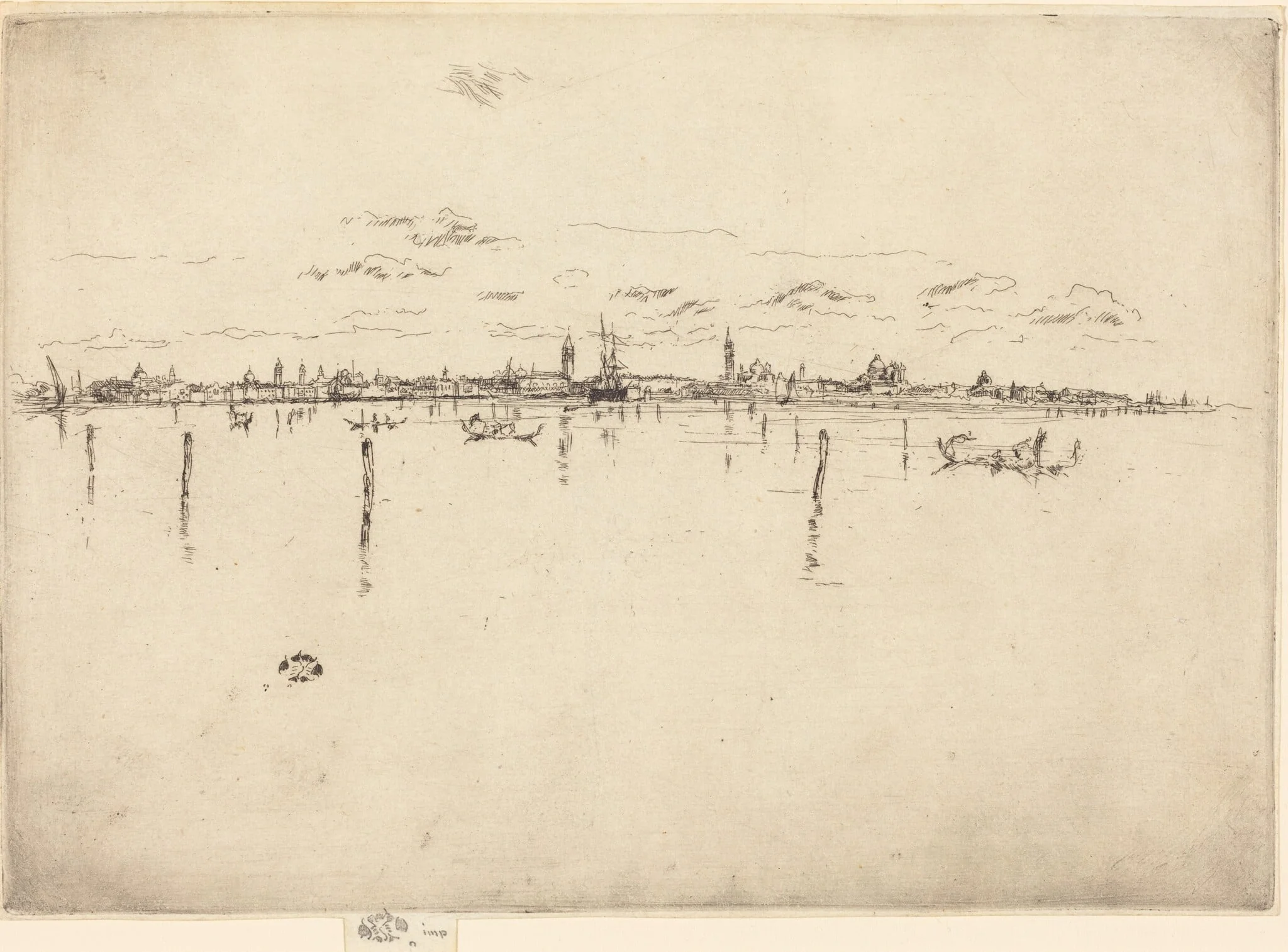 Little Venice, by James McNeill Whistler, ink, 1880