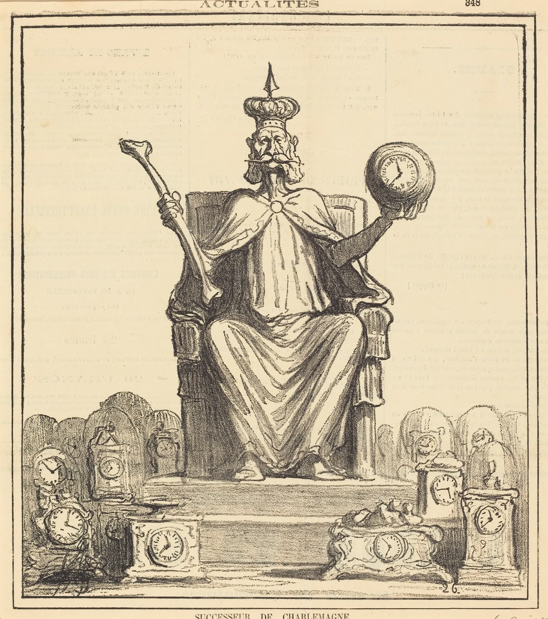 Successeur de Charlemagne, by Honoré Daumier, 1871