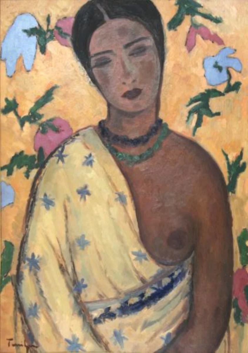Portret de mulatră, by Nicolae Tonitza, unspecified, 1923