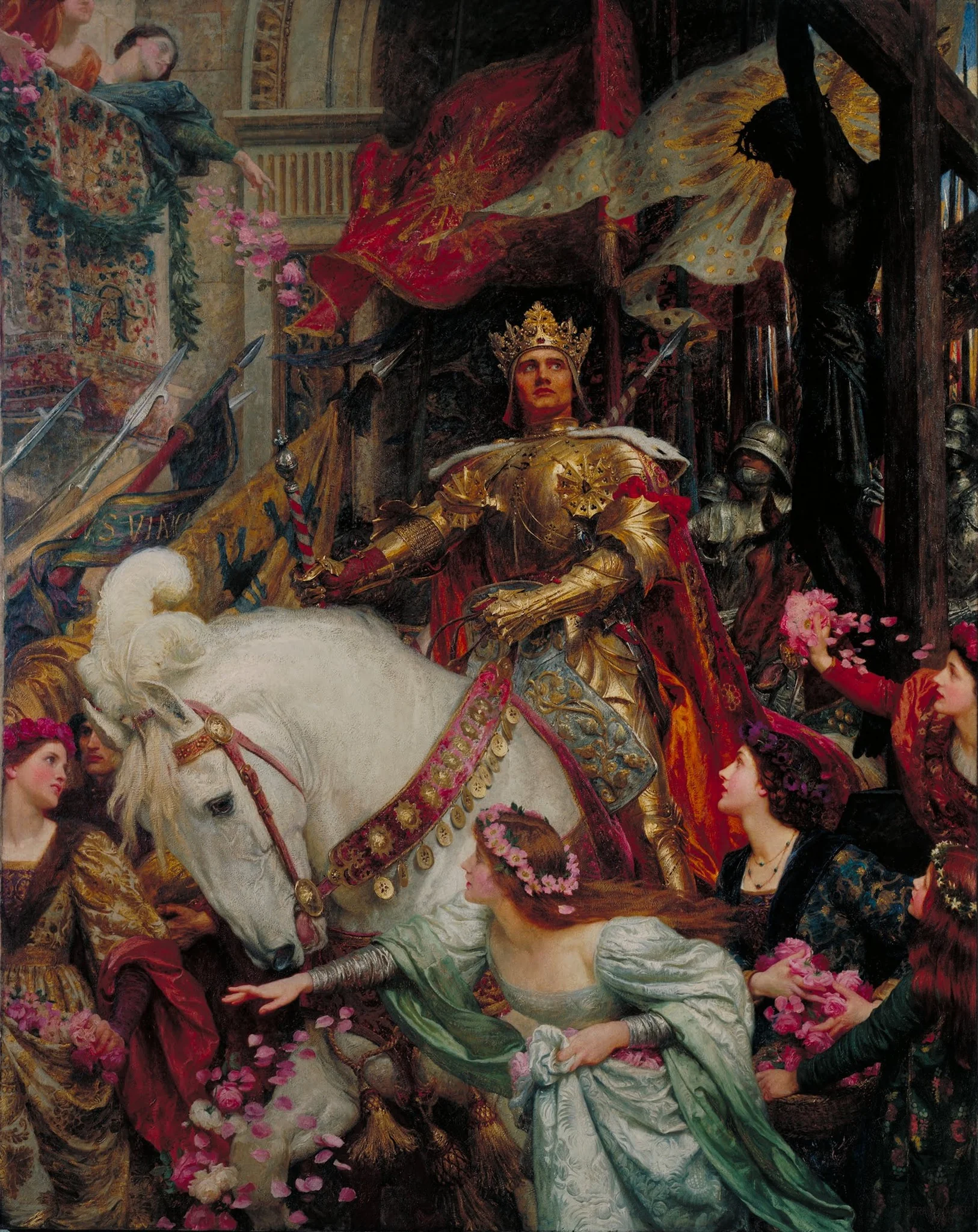 The Two Crowns, by Frank Bernard Dicksee, oil, 1900