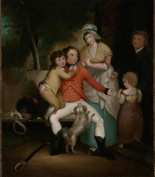 Family Group, by John Ritto Penniman, oil, 1800