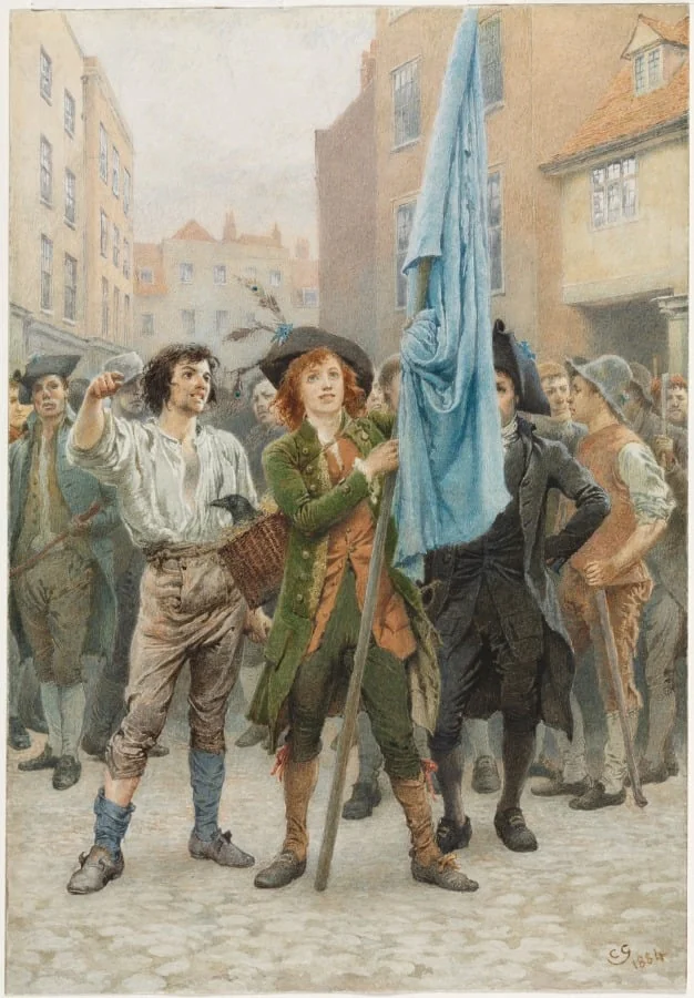 Barnaby Rudge Helping Lead the Gordon Riots, by Charles Green, 1884
