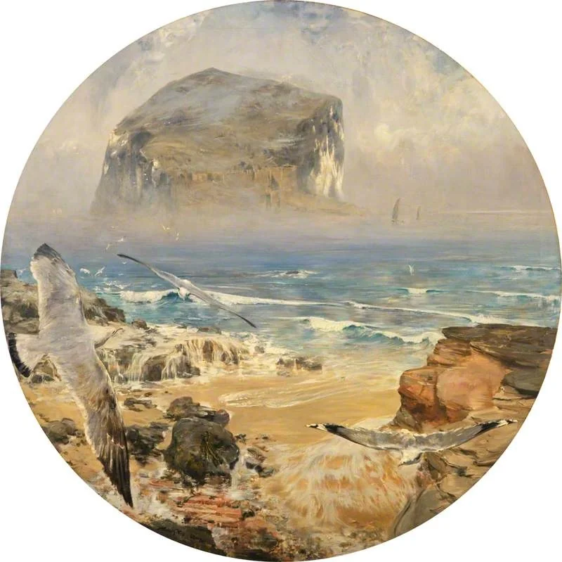 The Bass Rock, by Joseph Thorburn Ross, oil, 1900