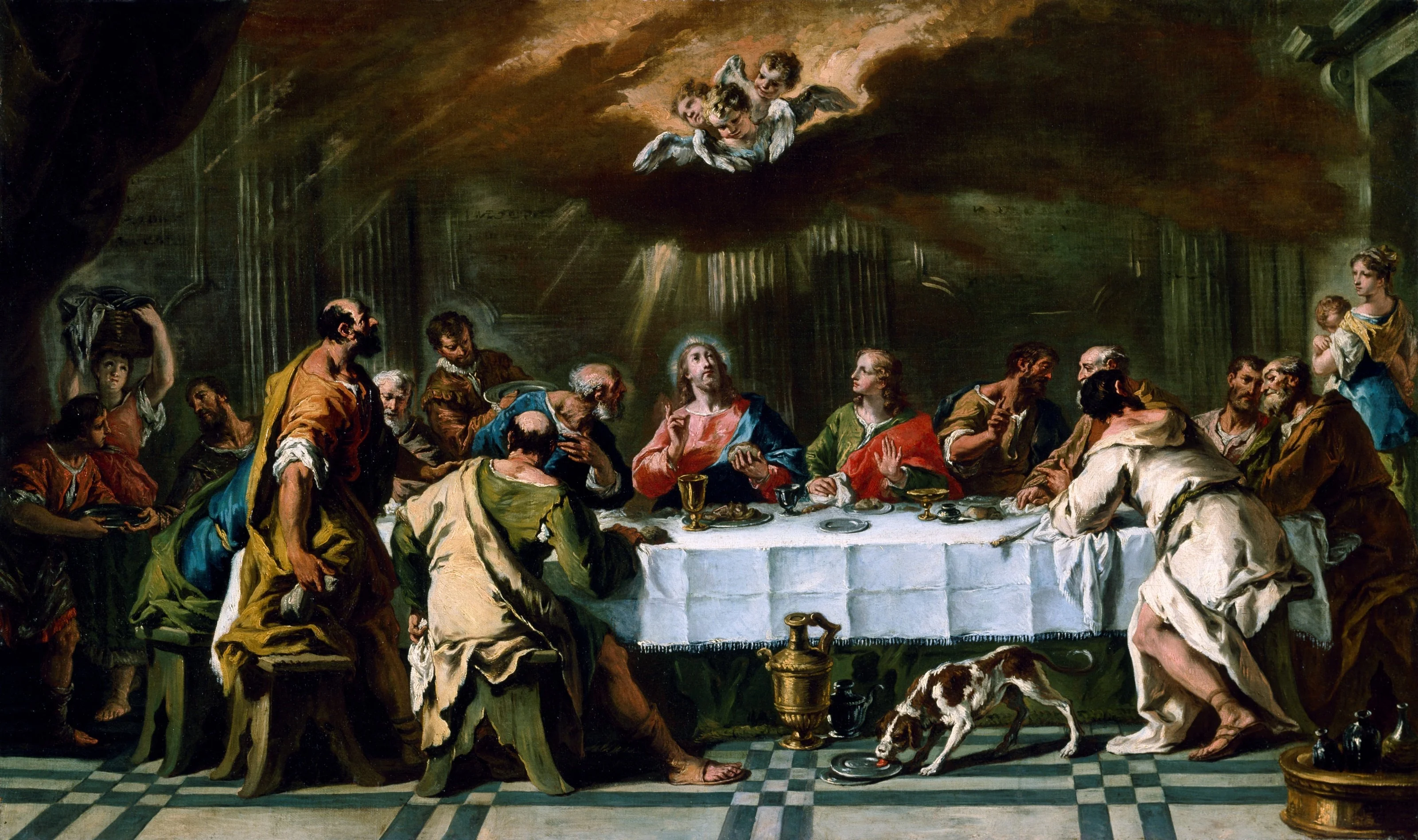 The Last Supper, by Sebastiano Ricci, oil, 1706