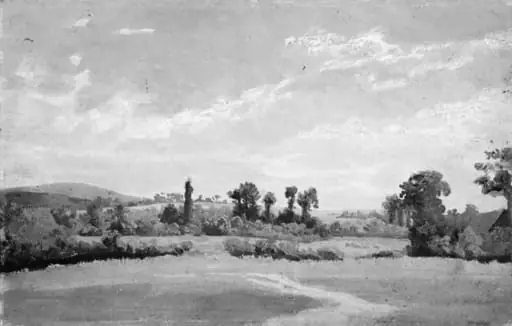 Open Landscape with Low Hills. Summer