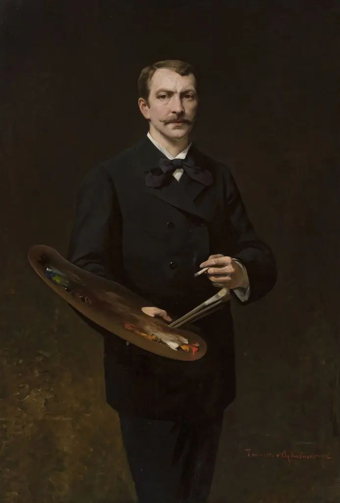 Self-portrait with palette