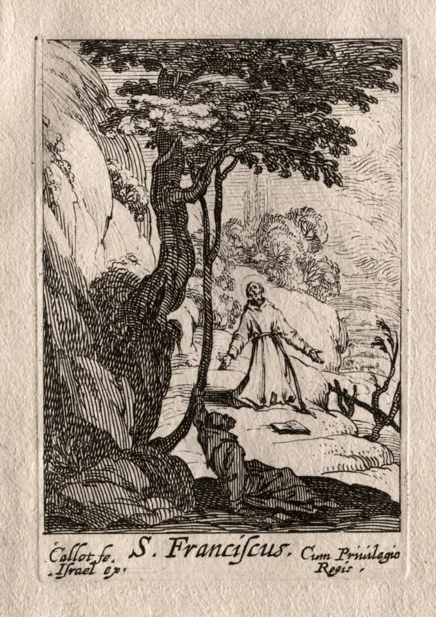 Les Penitents:  St. François, by Jacques Callot, 1632