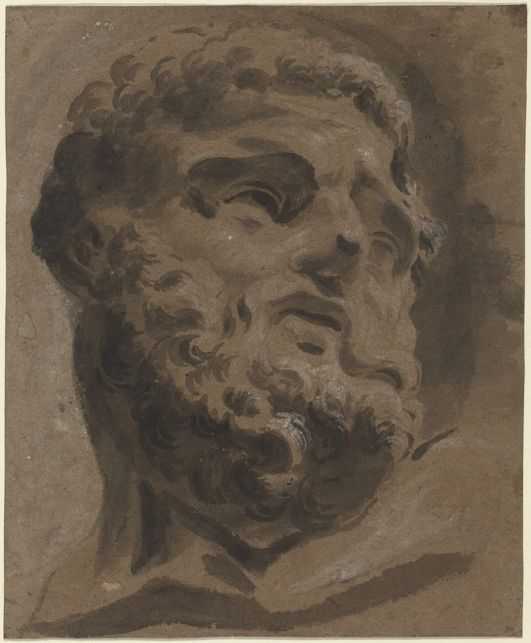 Bearded Head after the Antique, by Giovanni Battista Cipriani, 1756
