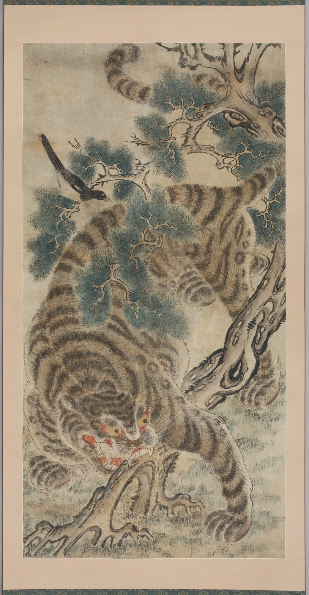 Tiger and Magpie, by Unknown, unspecified