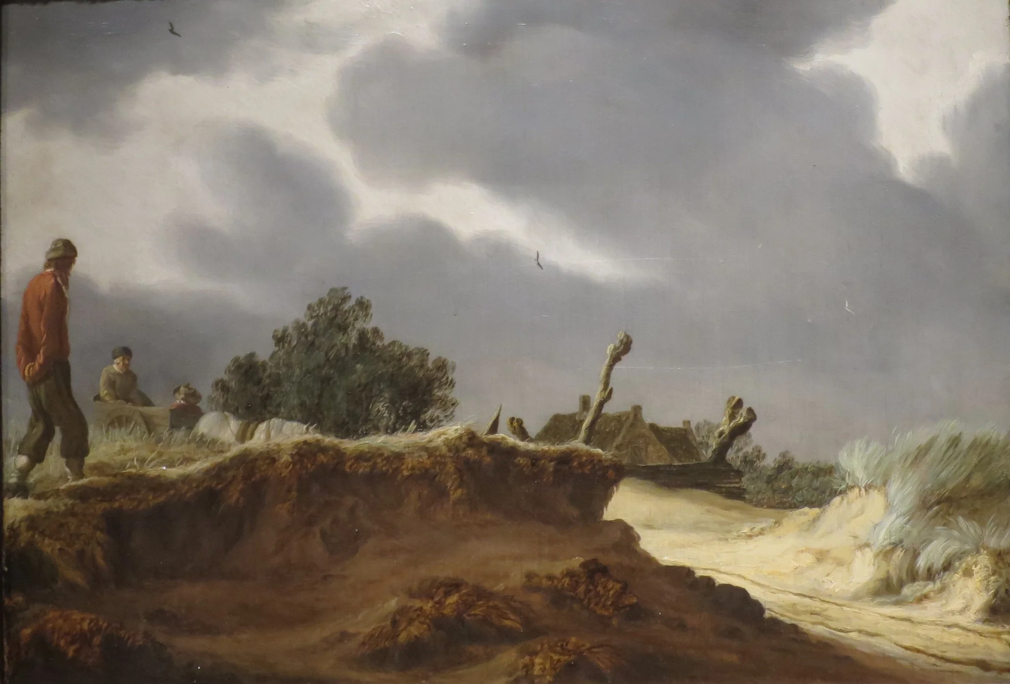 Landscape with Sandy Road, by Salomon van Ruysdael, oil, 1628