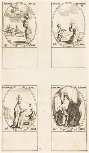 St. Mercury; St. Peter of Alexandria; St. Conrad; Sts. Barlaam and Josaphat