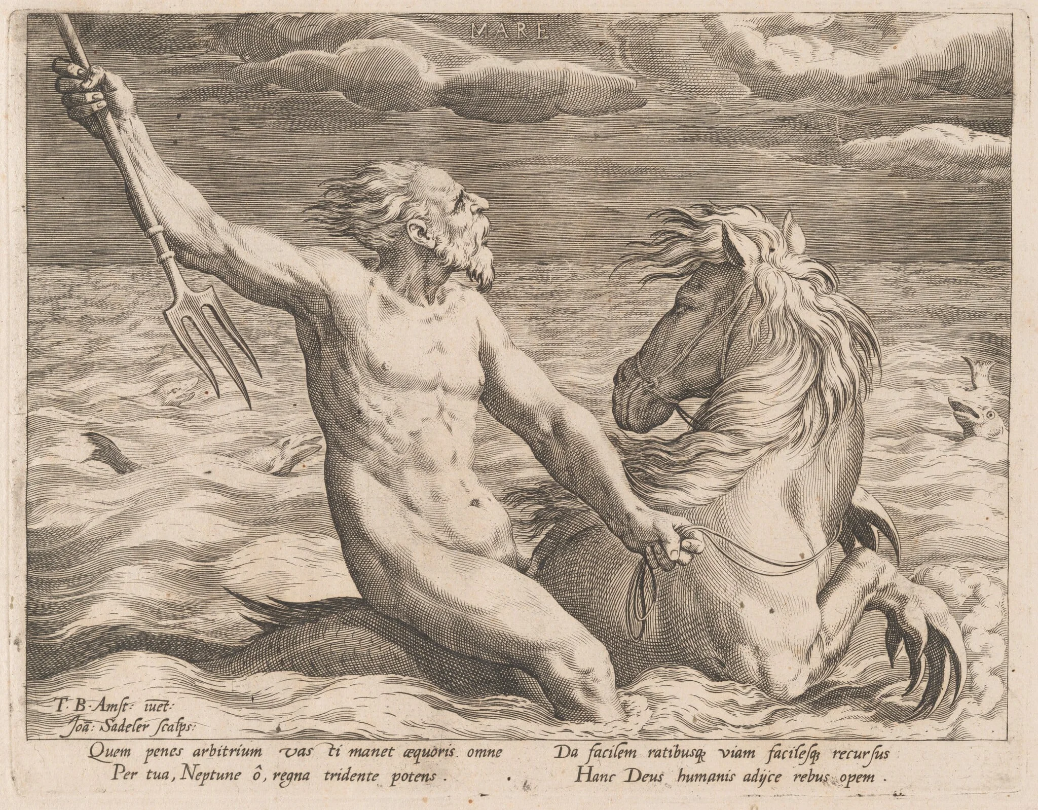 Mare (The Sea), by Jan Sadeler I, ink, 1587