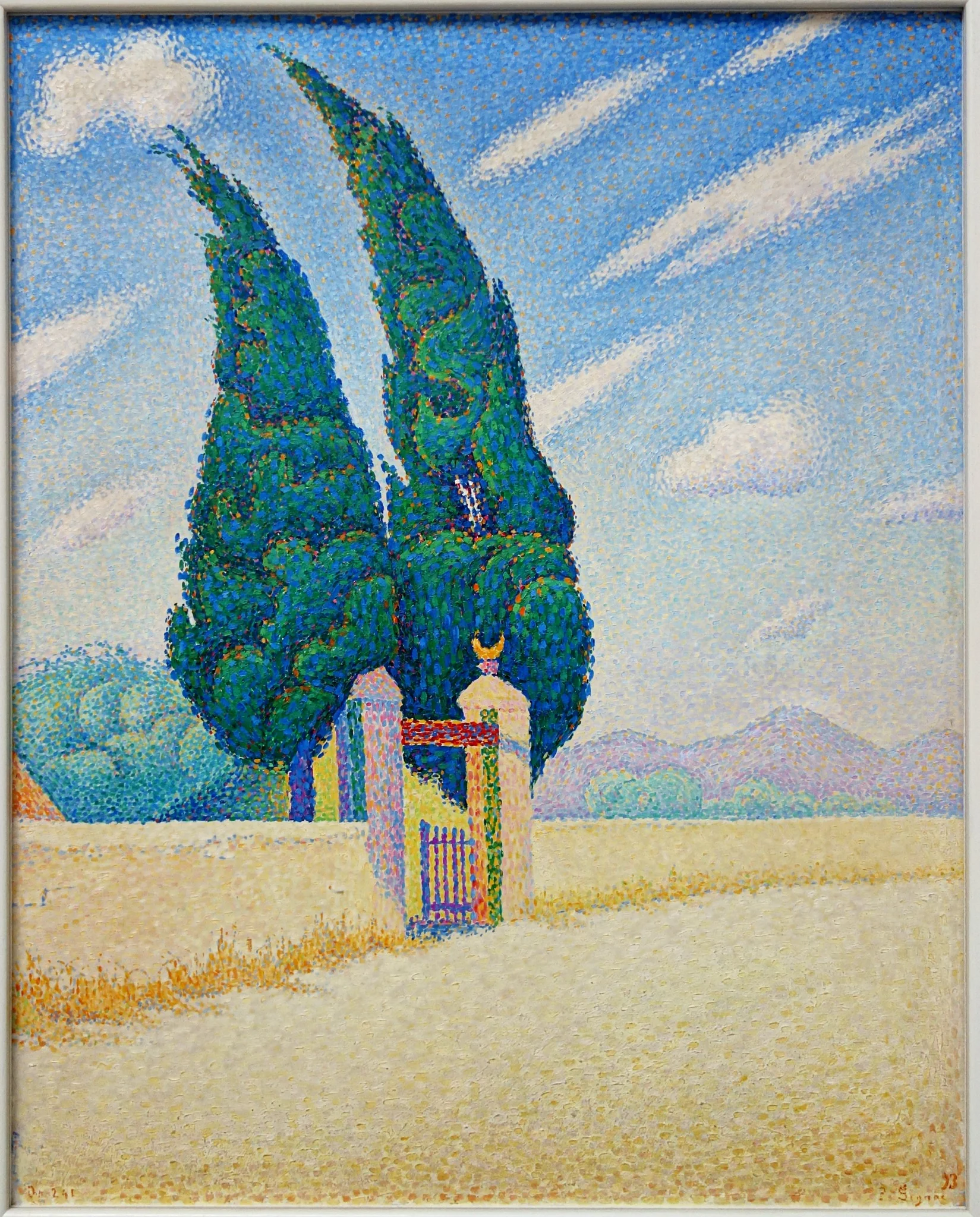 Two Cypresses, by Paul Signac, unspecified, 1897