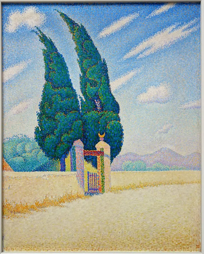 Two Cypresses