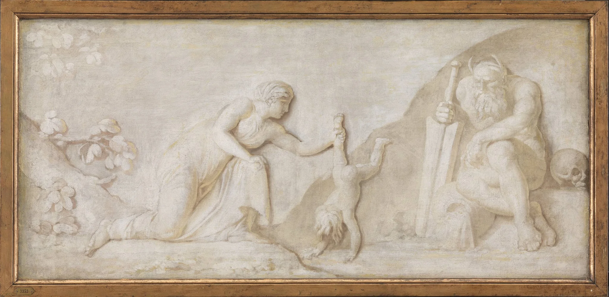 Thetis Immersing her Infant Son Achilles in the River Styx to Make him Invulnerable, by Unknown, 1796