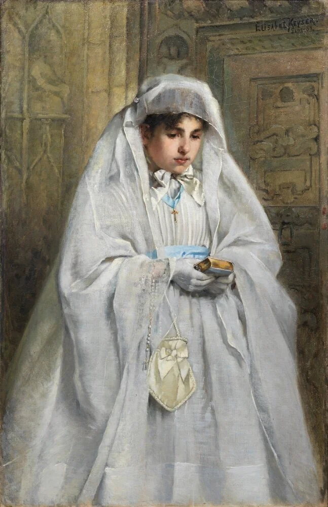 A Confirmand in Normandy, by Elisabeth Keyser, oil, 1895