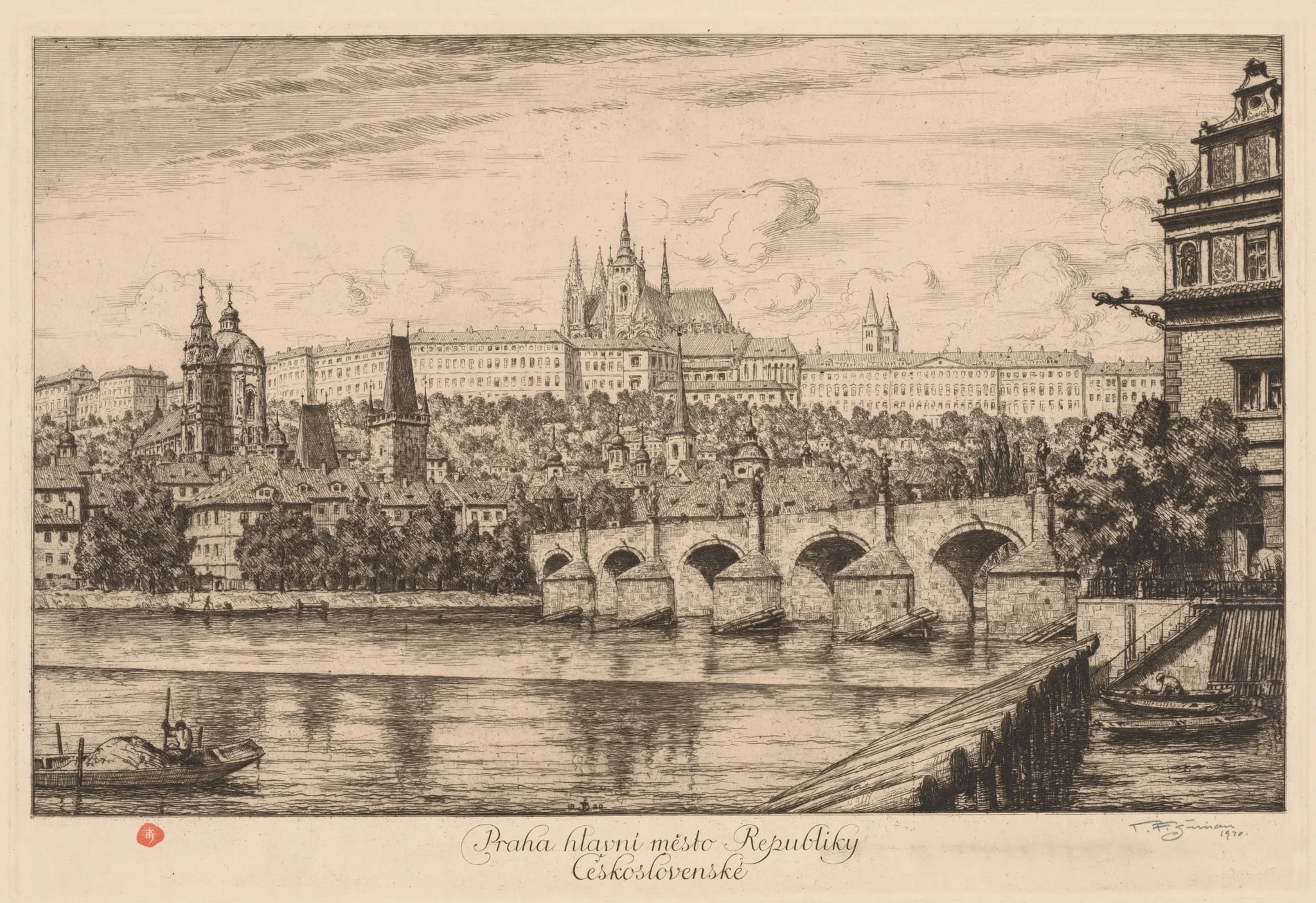 Old Prague, by T. Frantisek Simon, 1920
