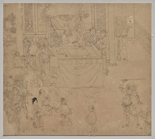 Album of Daoist and Buddhist Themes: Kings of Hells: Leaf 35